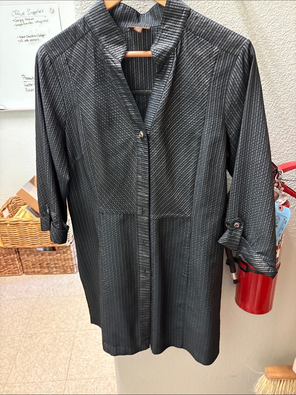 Tesori Black Textured tunic
